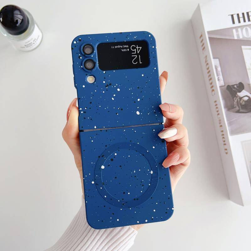 Case For Galaxy Z Flip3 4 Magsafe Metallic Magnetic Wireless Charging TPU Soft Cover Untuk Samsung Galaxy S22 S23 Note20 Ultra S23 Note10 Plus