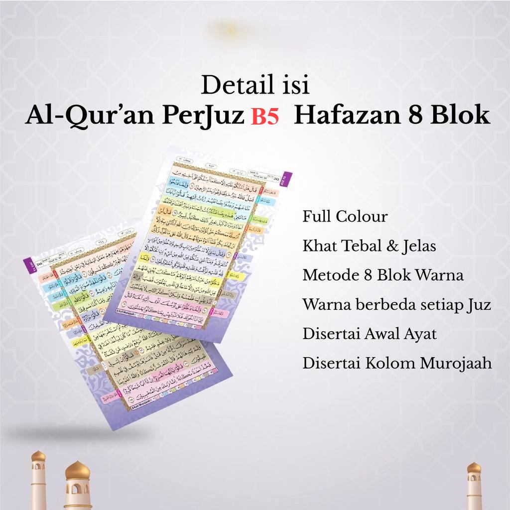 Al Quran Al Madrasah Duo Latin B5 Per Juz (Juz 1-30),Al Quran Duo Latin Perjuz Al Madrasah Hafalan Super Mudah