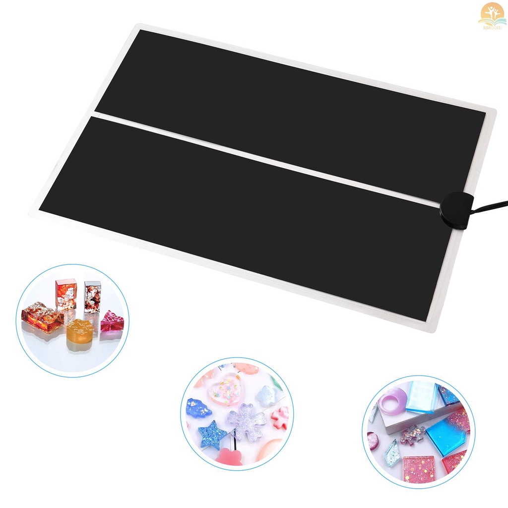 In Stock Resin Heating Mat Fast Curing Pengering Resin Cepat Dengan Knob Pengatur Suhu Silicone Mat Ringan Untuk DIY Resin Mold