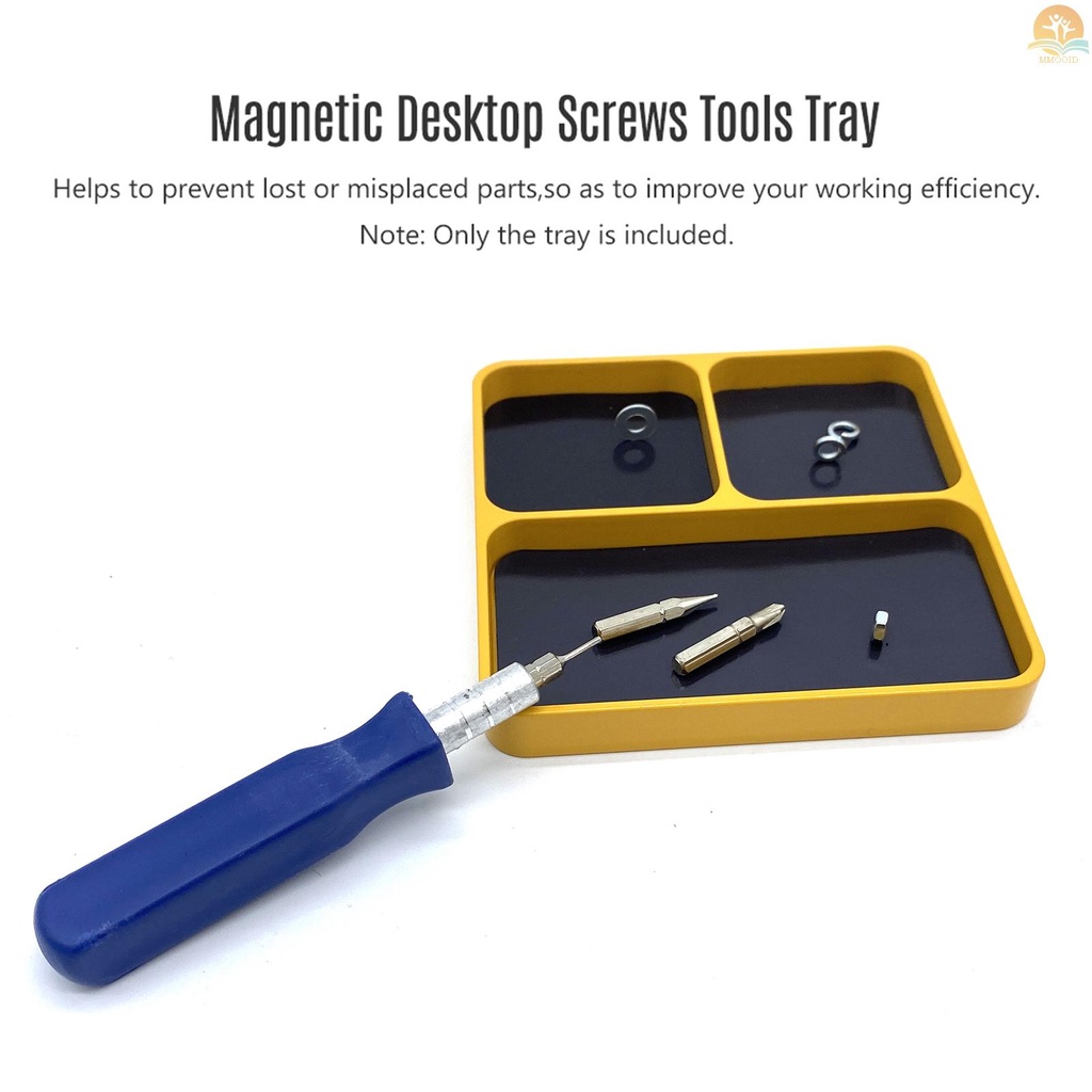 In Stock Magnetic Desktop Sekrup Tools Parts Tray Holder Penyimpanan Piring Kotak Case Organizer Untuk Bagian Logam Sekrup Soket Baut Pin Organisasi