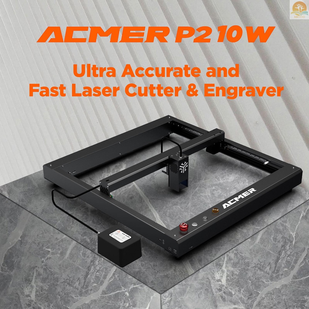 In Stock ACMER P2 Laser Engraver Daya Laser 11W Dengan Sistem Bantuan Udara Otomatis Perisai Pelindung Mata Kecepatan Superfast 420x400mm Ukiran Area Untuk Ukiran Dan Ukiran Balsa