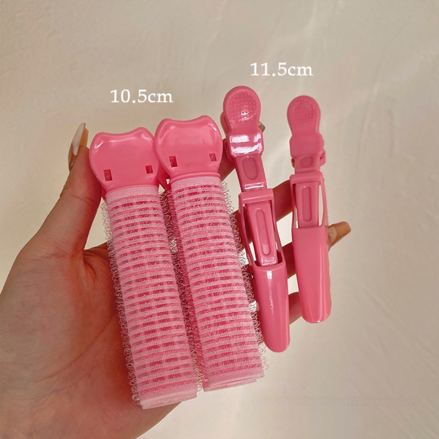 4pcs/set Rambut Berbulu Hair Clip Tanpa Jejak Poni Klip Keriting Alat Wanita Jepit Rambut Aksesoris Rambut