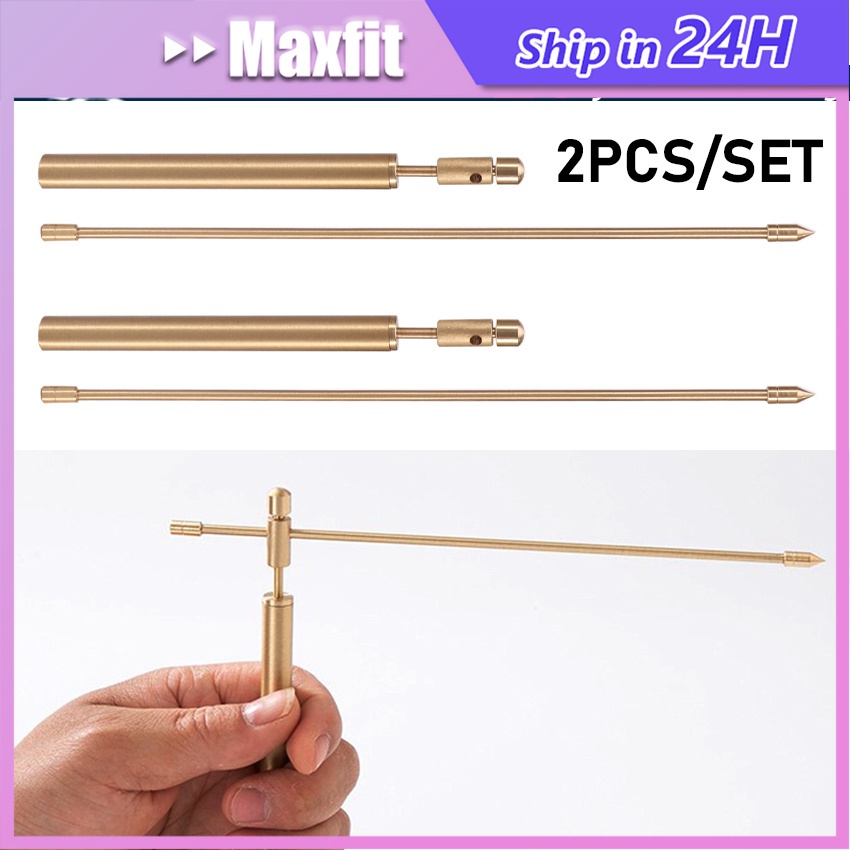 2Pcs/Set Ionika Metal Detector Dowsing Lrods Detector Water Bahan Kuningan Stainless Steel (Alat Det