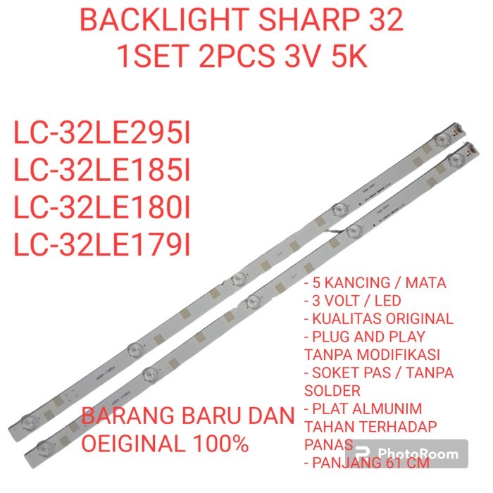 BACKLIGHT TV SHARP LC-32LE179I LC 32LE179 32LE179I LC-32LE295I 32LE295