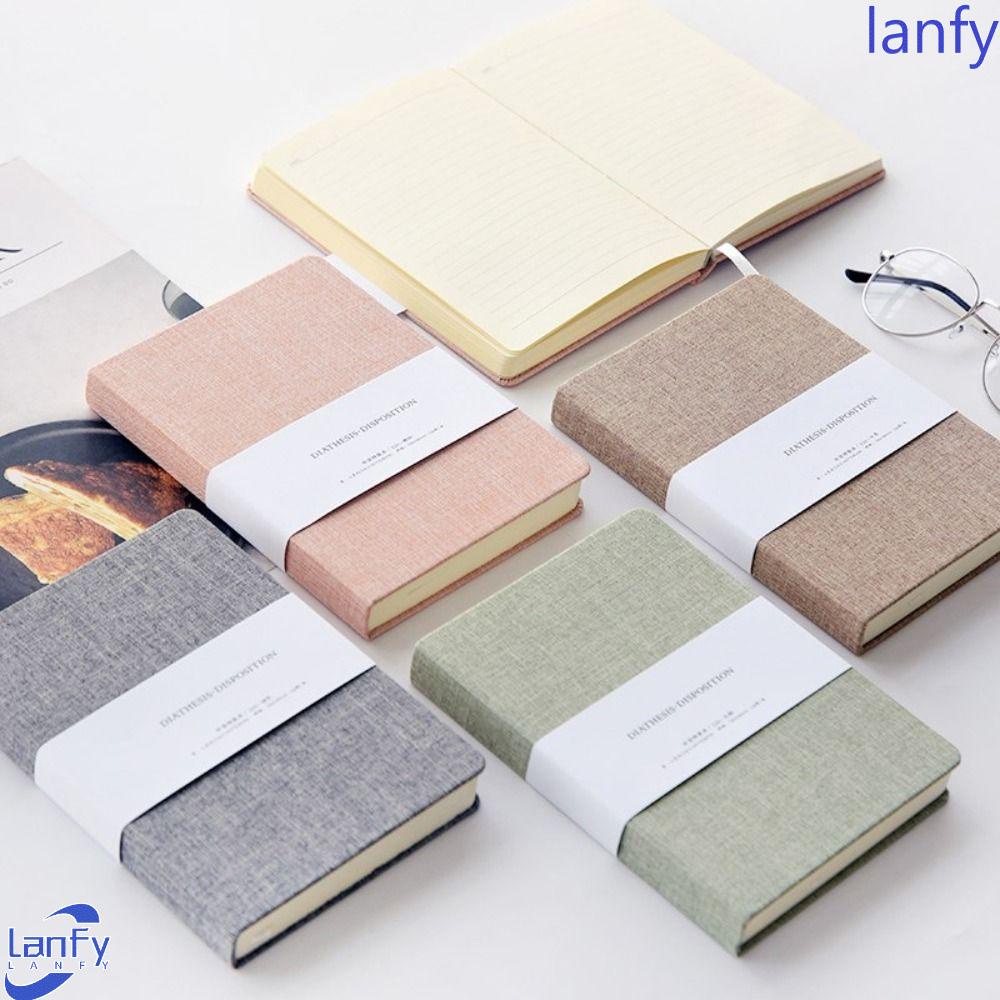 LANFY Notebook Bisnis 4warna Siswa Perencana Mingguan Bulanan Buku Agenda Buku Organizer Penebalan Memo Notepad