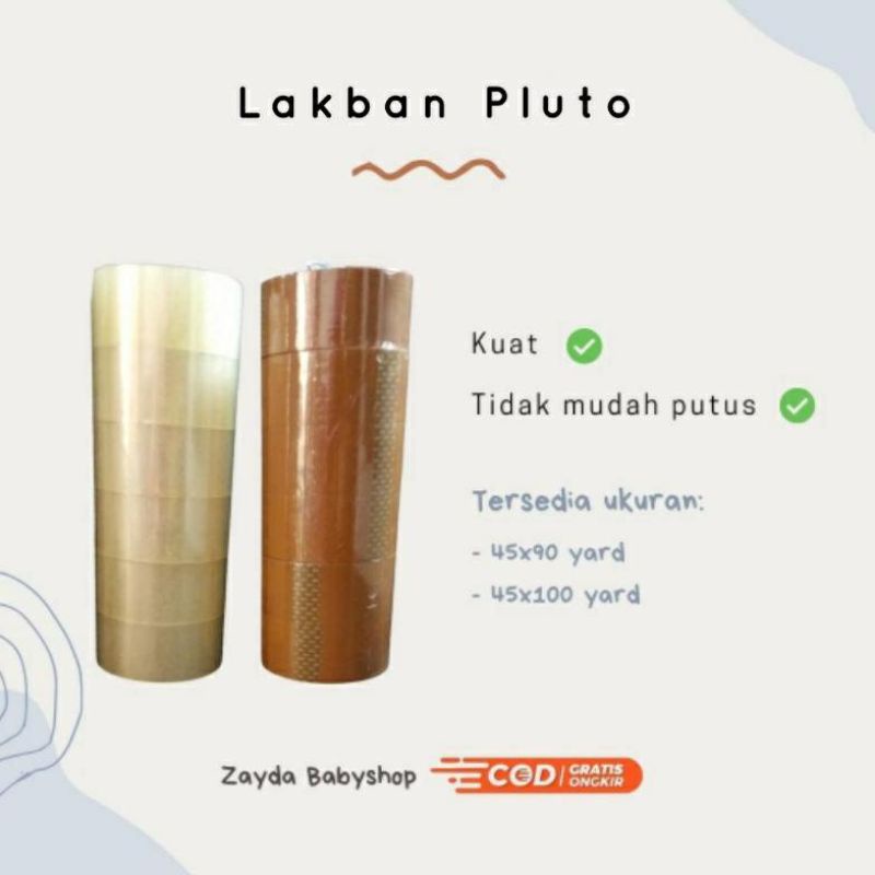 

LAKBAN BENING/LAKBAN COKLAT OPP 45MM X 90YARD PLUTO/ LAKBAN PACKING