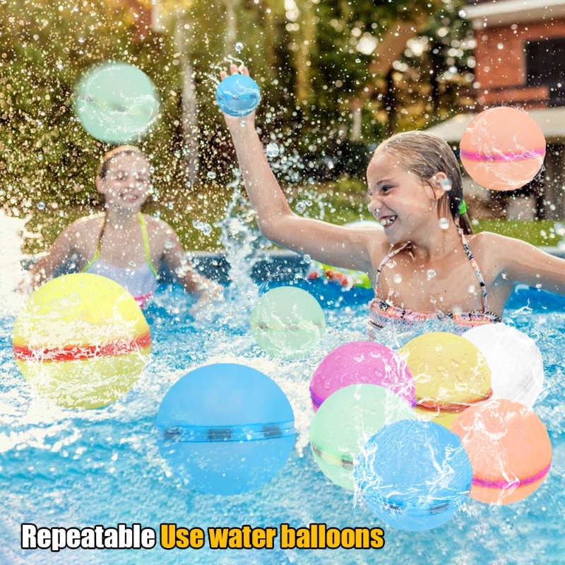 [Fitur] 1pc Bola Air Anak-Anak Dapat Digunakan Kembali/Self Sealing Water Bomb/Kolam Renang Water Splash Ball/Balon Air Lembut/Mainan Bermain Pantai/Perlengkapan Pesta Musim Panas