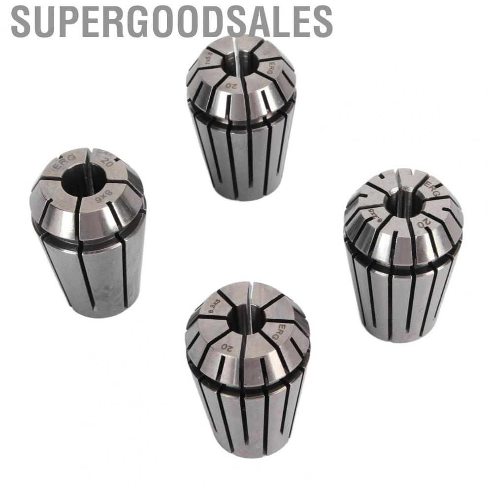 Supergoodsales Spring Collet Set  Chuck High Carbon Steel 4 Jaw 4Pcs Easy To Install Sturdy Good Grip for Engraving Machines Home