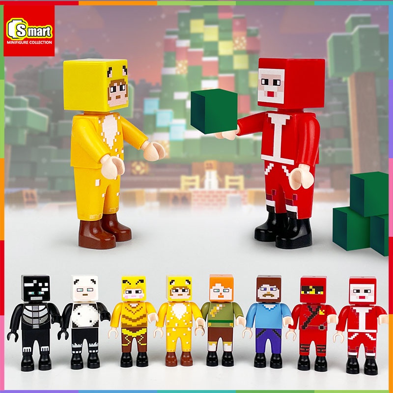 My World Minifigure Set (8pcs) Steve Erics Rakitan Mainan Boneka Hadiah