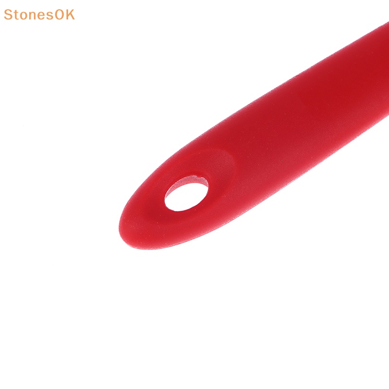 Stones 1Pc Spatula Silikon Gagang Panjang Tahan Panas Fleksibel Non-Stick Slim Spatula DIY Kue Krim Scraper Blender Baking Alat ID