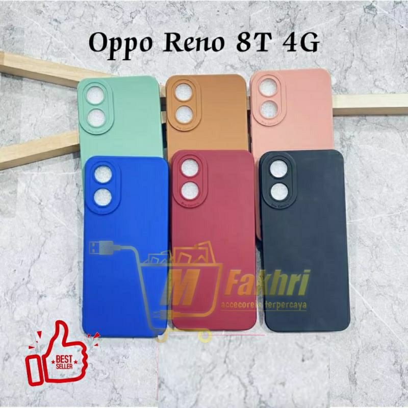 Softcase pro camera macaron Oppo Reno 8T 4G case melindungi kamera