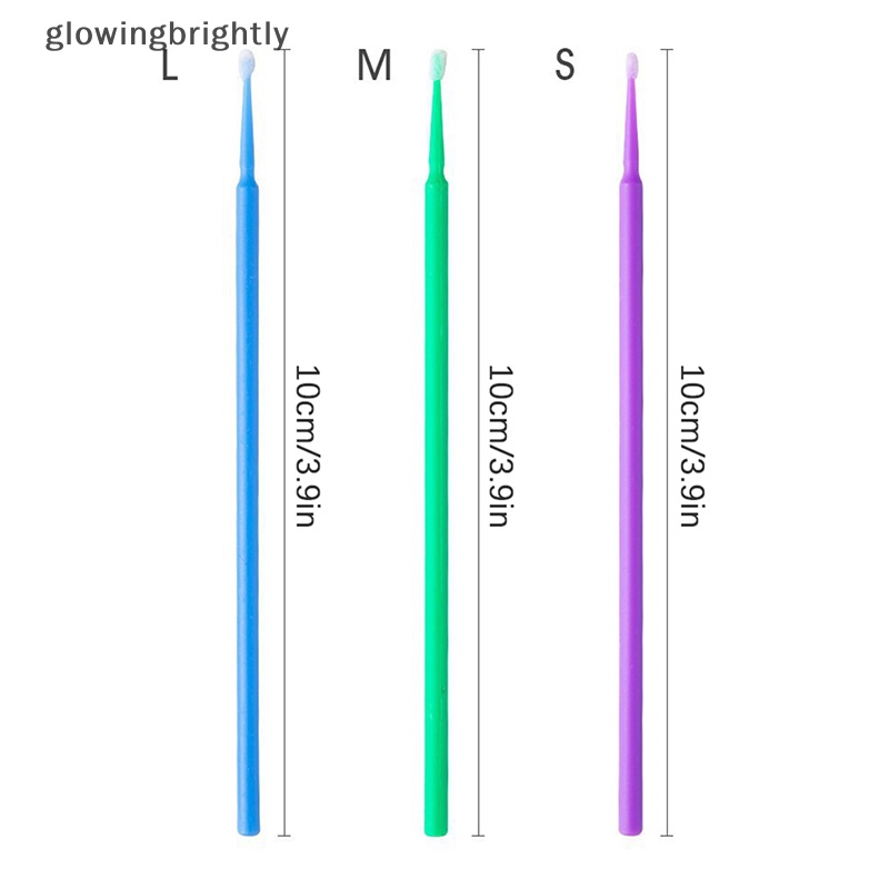 [glowingbrightly] 100pcs/ Sikat Gigi Cat Touch-Up Up Paint Micro Brush Tips Auto Mini Head Brush TFX