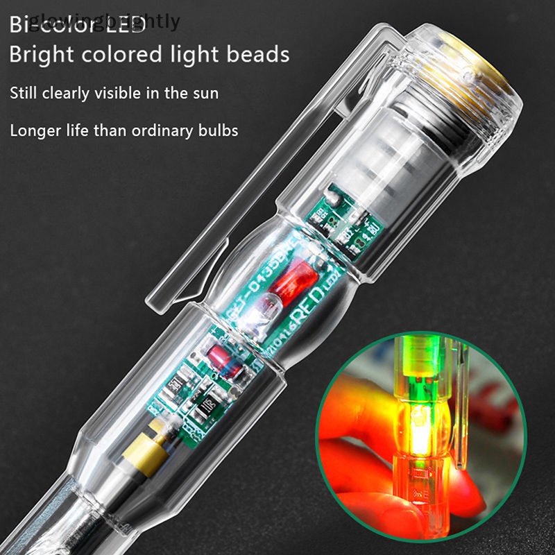 [glowingbrightly] Led Warna Cahaya Tinggi Test Pen Listrik Power Detector Pen Alat Indikator TFX