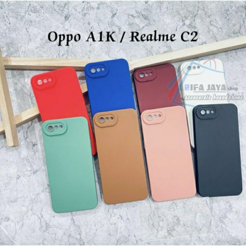 Softcase pro camera macaron OPPO A1K / C Case casing pro camera ada pelindung kamera