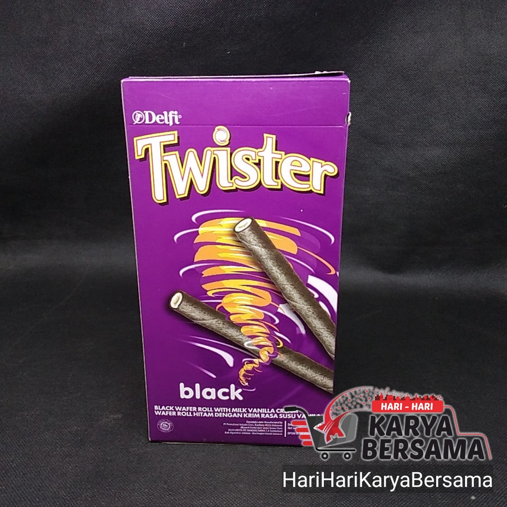 

DELFI TWISTER BLACK WAFER ROLL WITH MILK VANILLA CREAM 120GR