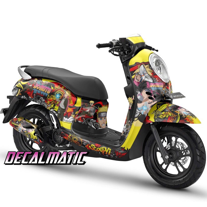 Stiker Full body Decal dan Dashboard Scoopy All Type  - Naruto Boruto