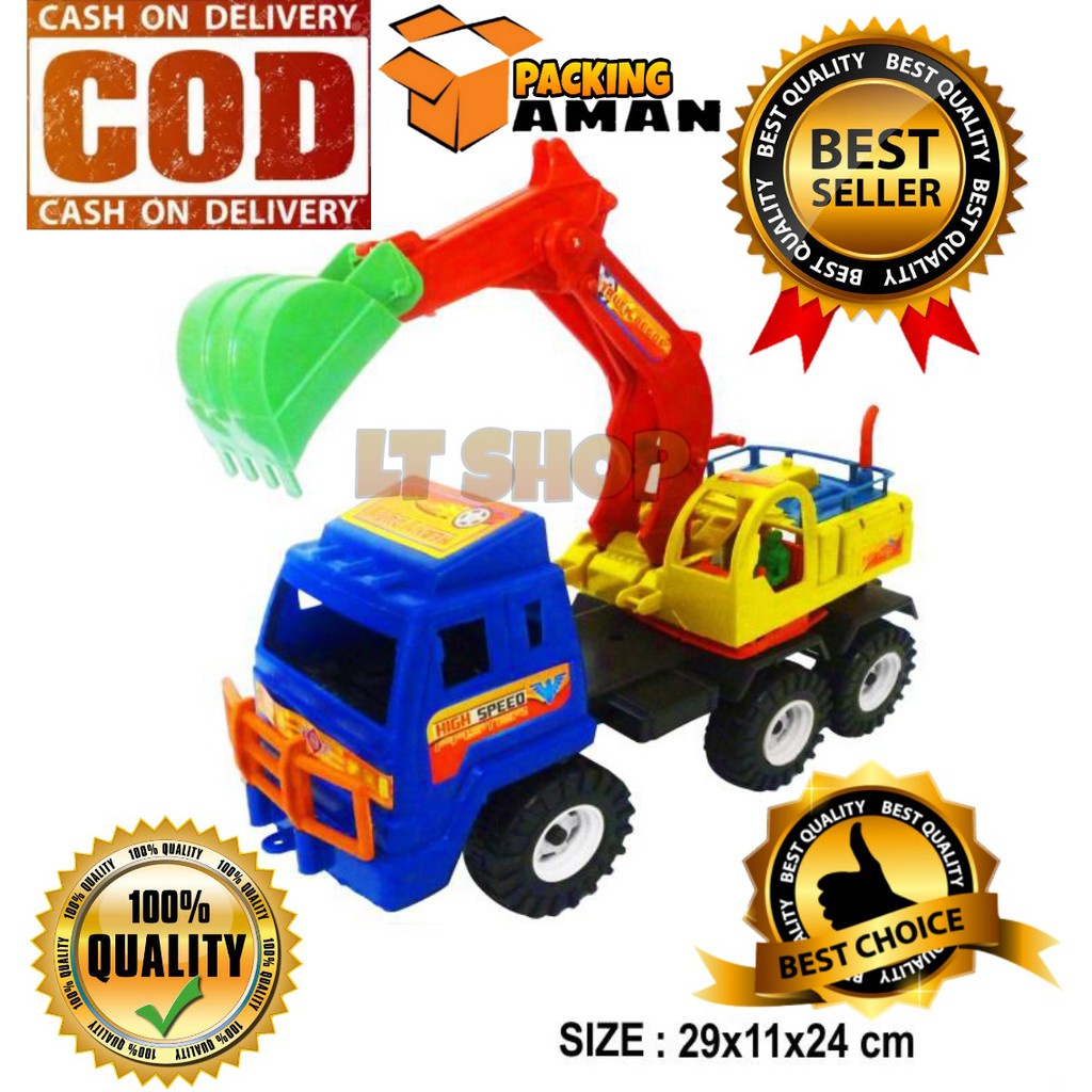 PROMO Mainan Anak Mobil Mobilan Truk Truck Garuk / Mainan Mobil Truk Excavator / Traktor Konstruksi