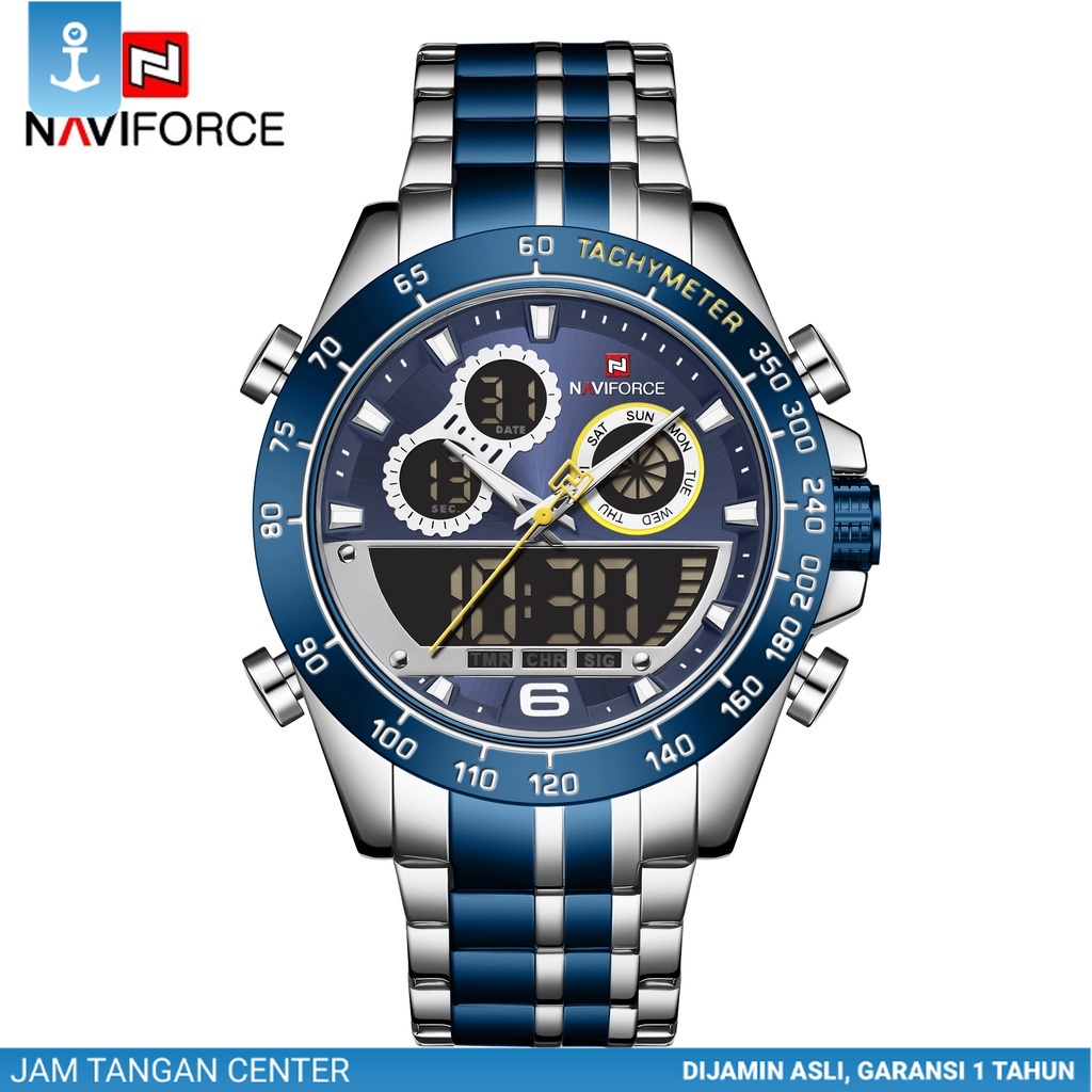 NAVIFORCE Jam Tangan Analog Pria NF-9188M - STAINLESS STEEL Strap
