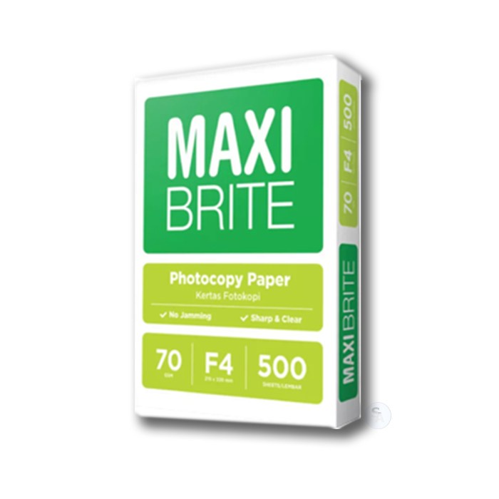 

MAXI BRITE- Kertas Hvs Ukuran F4 70Gram Office Paper Print - Rim