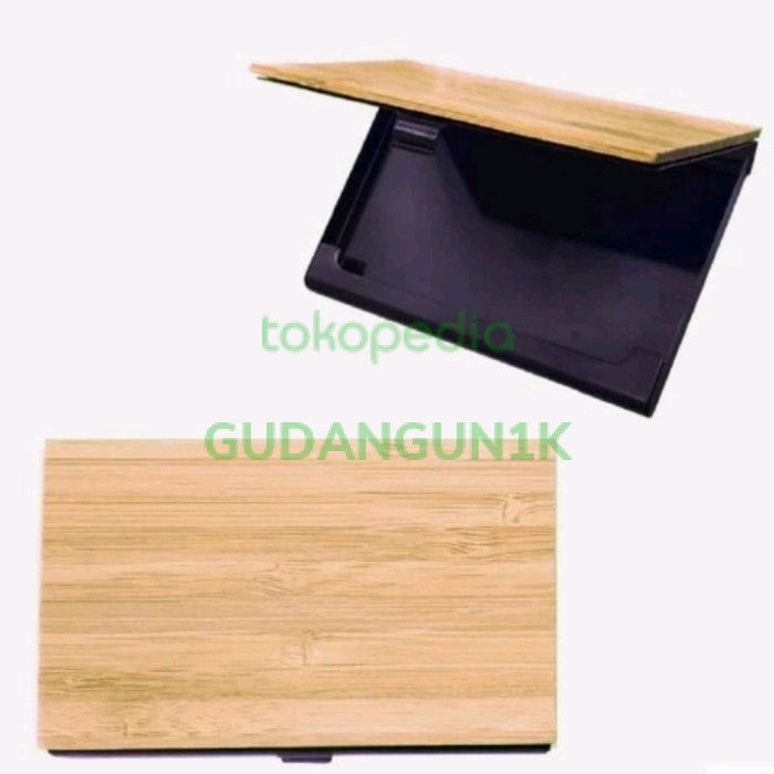 

[DD] name card holder tempat kartu nama bambu kayu promosi