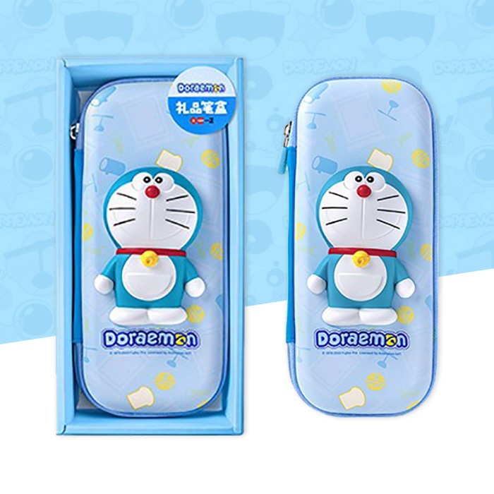 

TOKKADO Doraemon Squishy Pencil Case Original Kotak Pensil Anak Lucu - Sky Blue