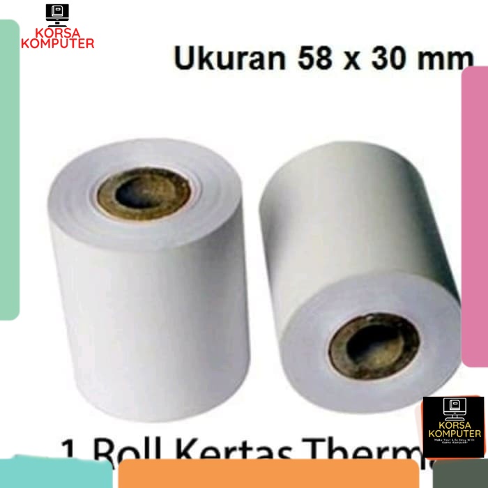 

Kertas Struk Kertas Thermal Paper 58mm - EDC / Kertas Mobile Printer Ukuran 58x30mm Kertas Printer Kasir