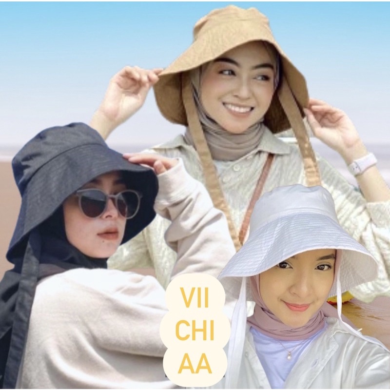 WIDE BUCKET HAT DRILL SELEBGRAM/ TERLARIS/GRATIS ONGKIR COD