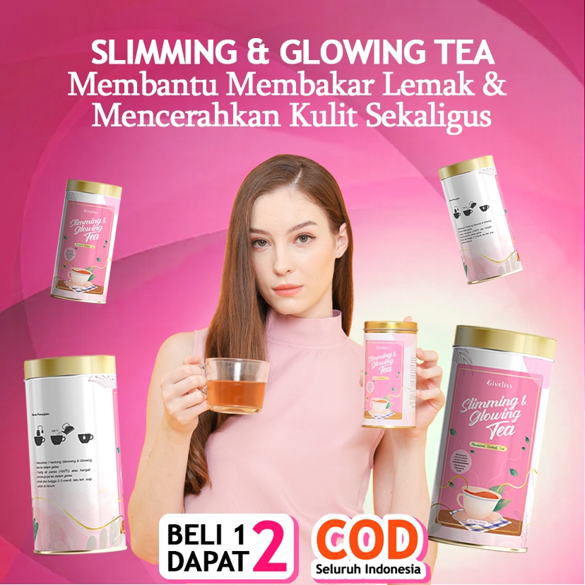 Giveliss PROMO BELI 1 DAPAT 2 - Slimming & Glowing Tea Minuman Kecantikan dan Kesehatan