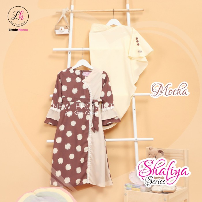 Trend Style Anak GAMIS SHAFIYA ORI BRAND LITTLE HANNA BAJU MUSLIM ANAK REMAJA PEREMPUAN - Mocca, 14