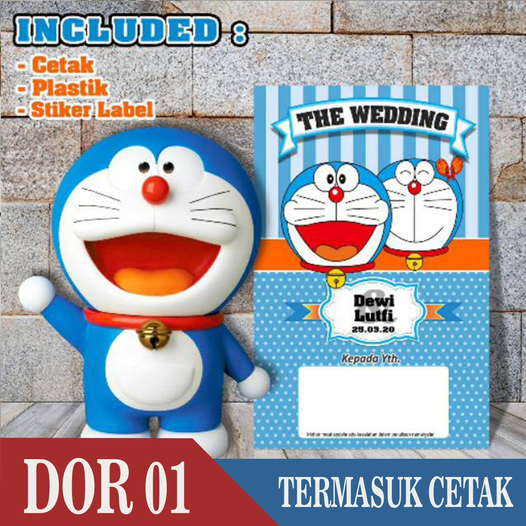 Kode Toko: S13 - Dor 01, Cetak Undangan Nikah Tema Doraemon - Cetak Undangan  Termurah, Undangan Sof