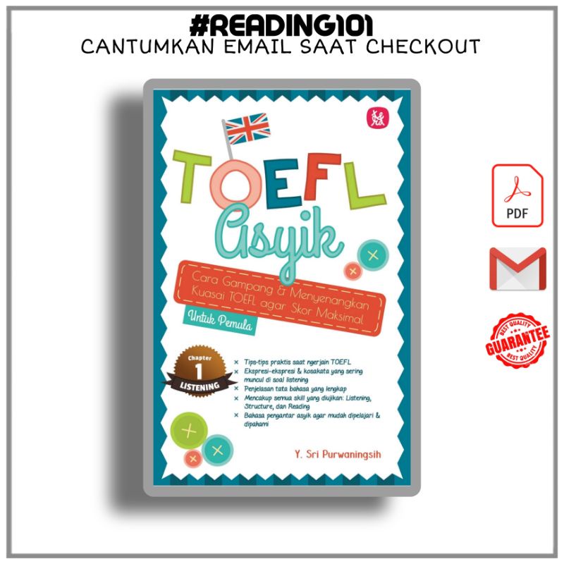 

[Indonesia] TOEFL Asyik; Cara Gampang dan Menyenangkan Kuasai TOEFL Agar Skor Maksimal