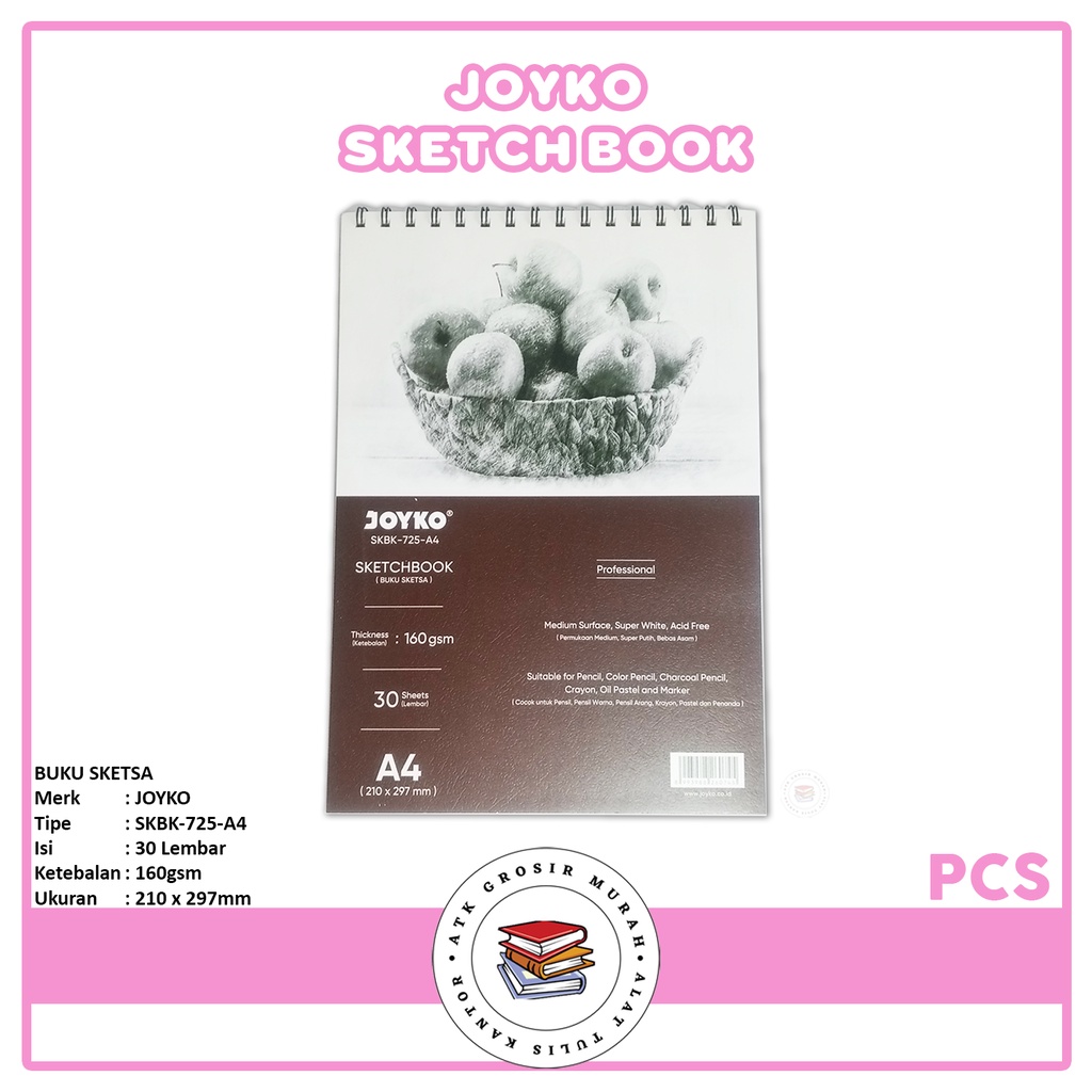 

JOYKO - Buku Sketsa Gambar Sketch Book SKBK-725-A4 - Pcs