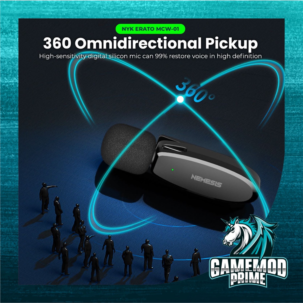 mic clip on wireless NYK Nemesis Erato MCW-01 Wireless Microphone 2,4Ghz Clip On