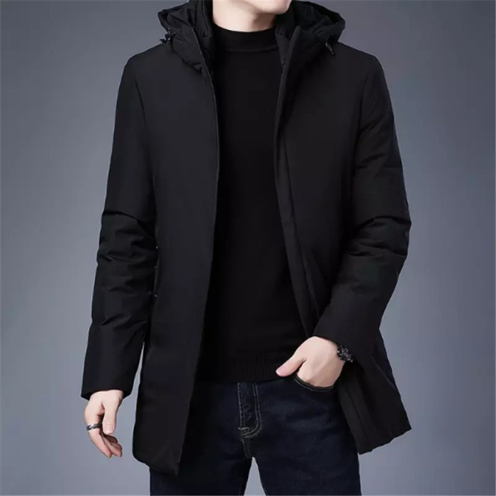 Jaket vest pria musim dingin long coat/mantel musim dingin tebal