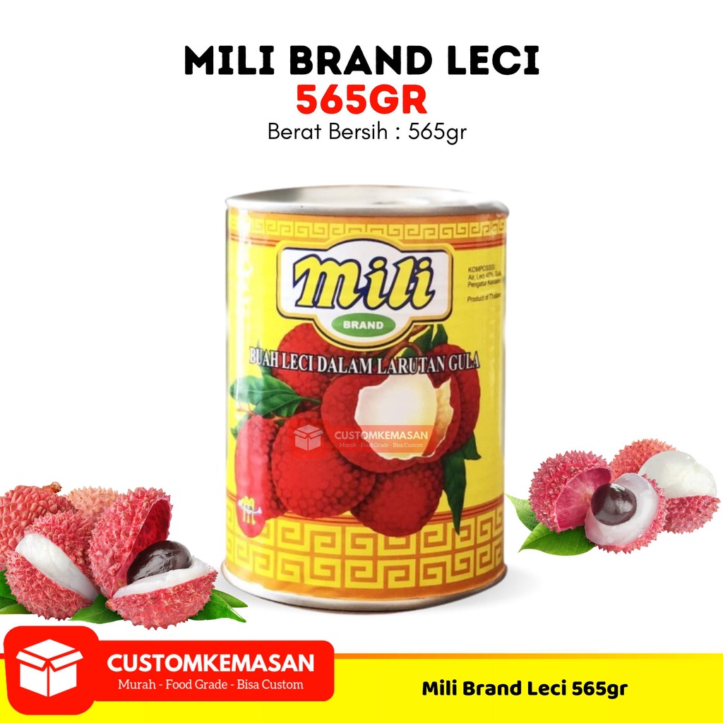 

Mili brand Lychee / Buah Kaleng / Buah Kaleng Leci / Mili Brand 565 Gram