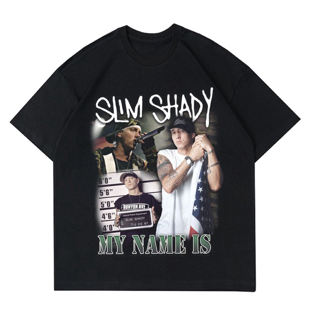 KAOS RAPPER EMINEM | RAP TEE VINTAGE OVERSIZE EMINEM | KAOS BAJU HITAM EMINEM PB