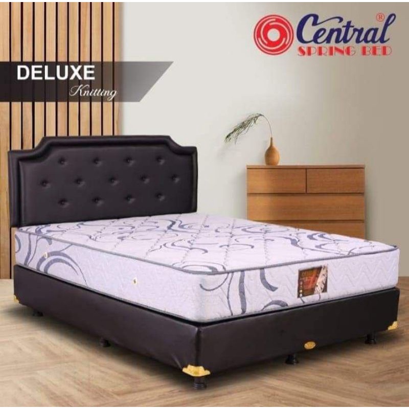Springbed Central Deluxe Original garansi per 10th ukuran mulai 120 140 160 180 200 Matras Pillowtop