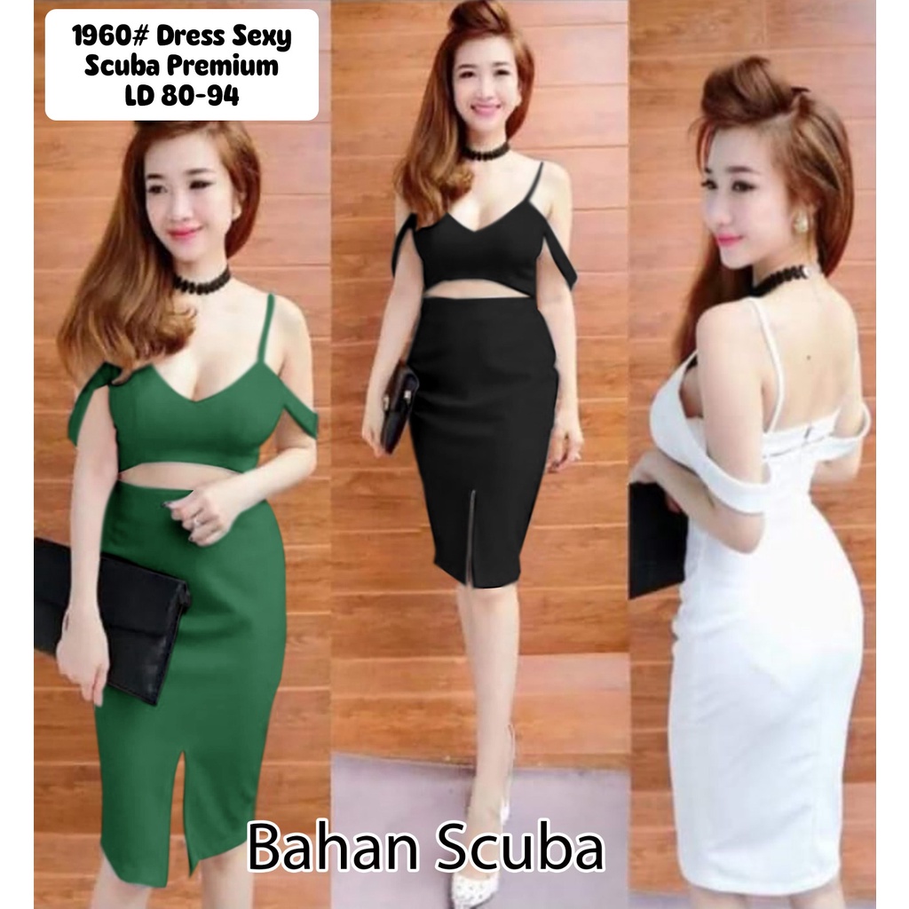 ethnes • 1960 Dress Off Shoulder Wanita untuk Clubbing Karaoke Sexy Wibu Cosplay Bodycon IMPORT baha
