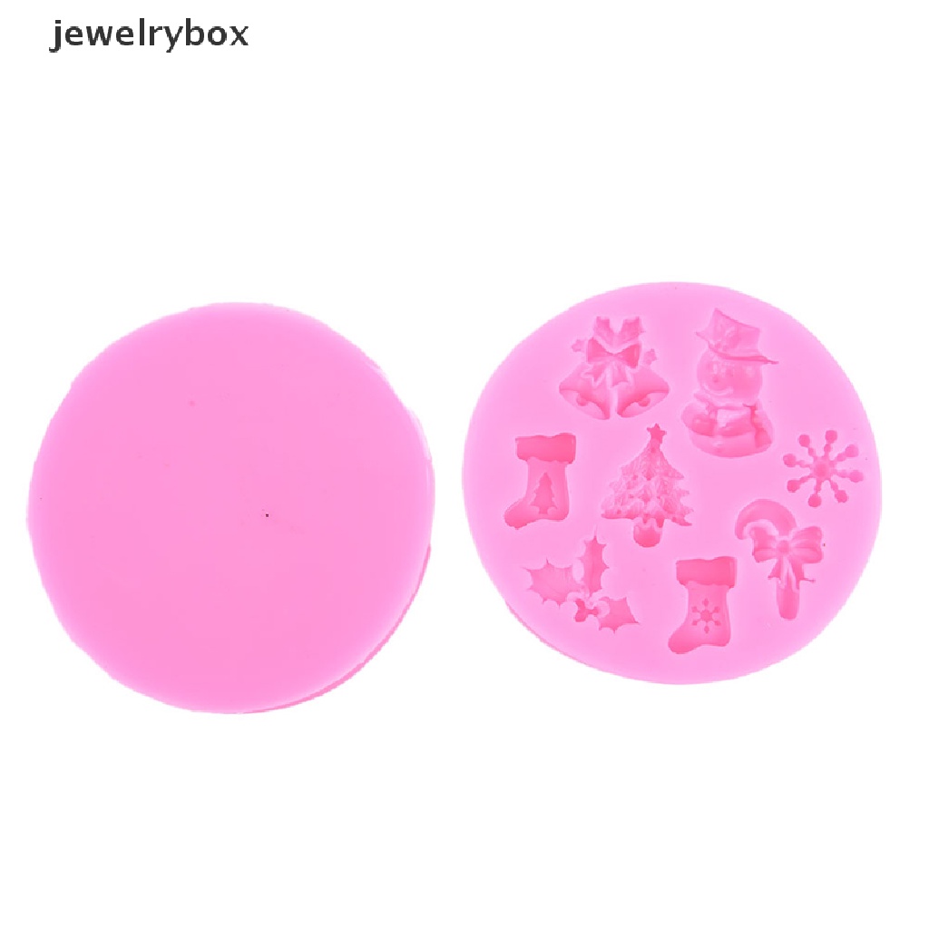 [jewelrybox] Natal Snowman Berbentuk Fondant Cetakan Silikon Dapur Baking Coklat Tools Butik