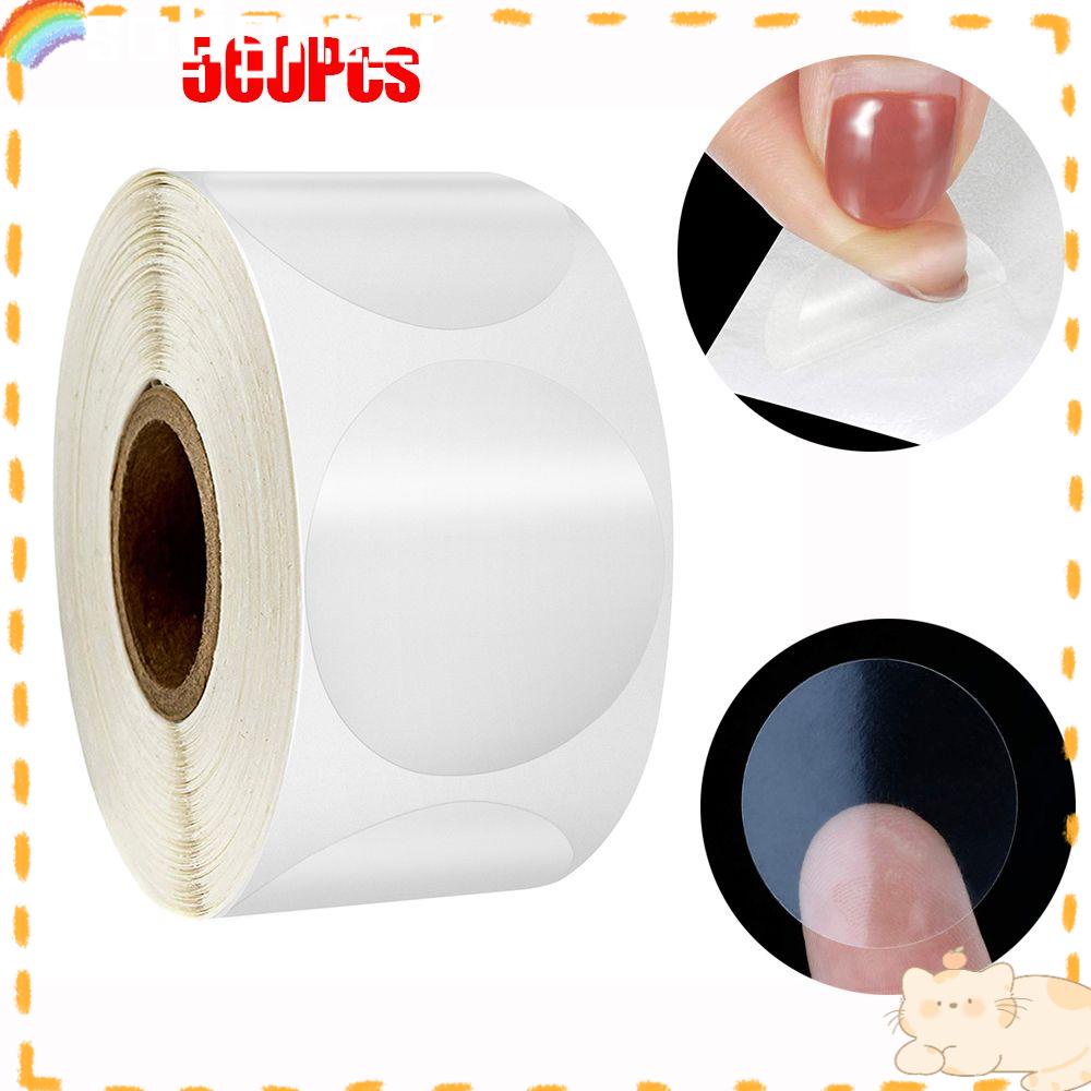 Solighter Stiker Transparan Dekorasi Pernikahan Self-Adhesive Putaran Perlengkapan Pesta Sealing Tag