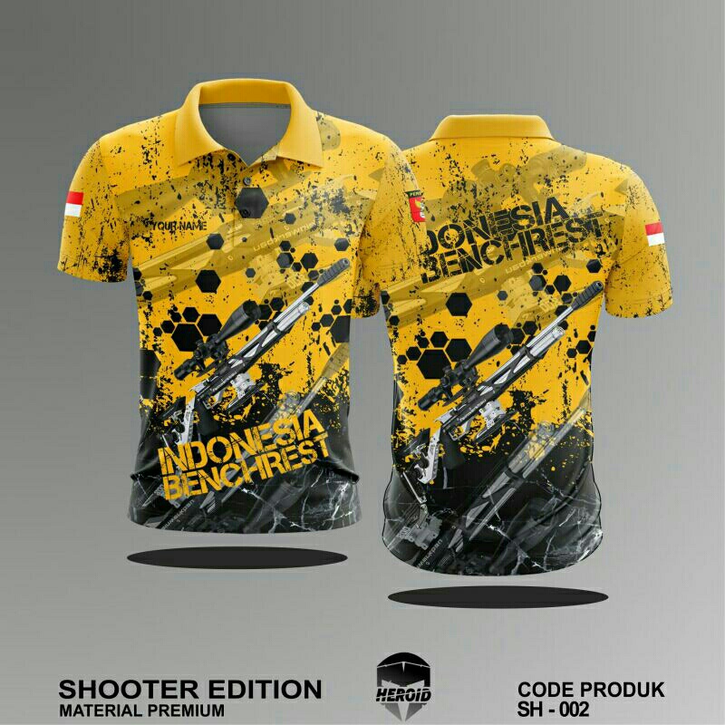 Baju Kaos Jersey Perbakin Shooting Club Lengan Pendek Original - Shooter Perbakin Metal Shillouete -
