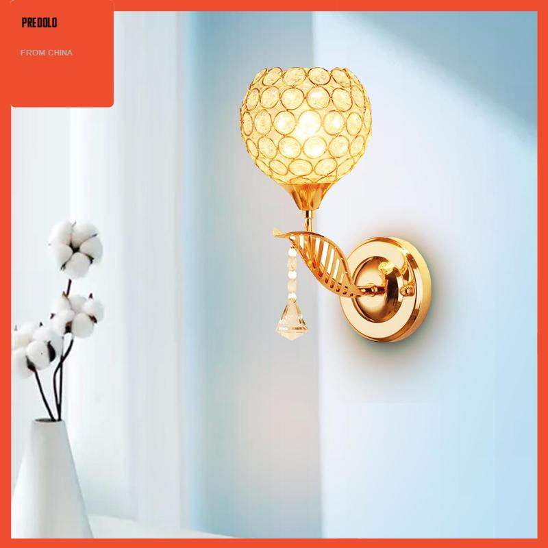 [Predolo] Crystal Light Bedside Sconce Lampu Hias Hotel Cafe