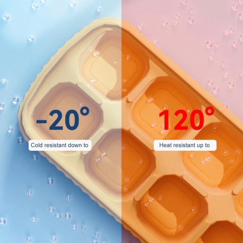 [Unggulan] Icy Cube Freezing Box with Lid Easy-Demoulding Jelly Cheese Tray Beer Coffee Ice Cube Making Mold Cetakan Es Krim Coklat DIY Untuk Dapur Pub Minuman Shop