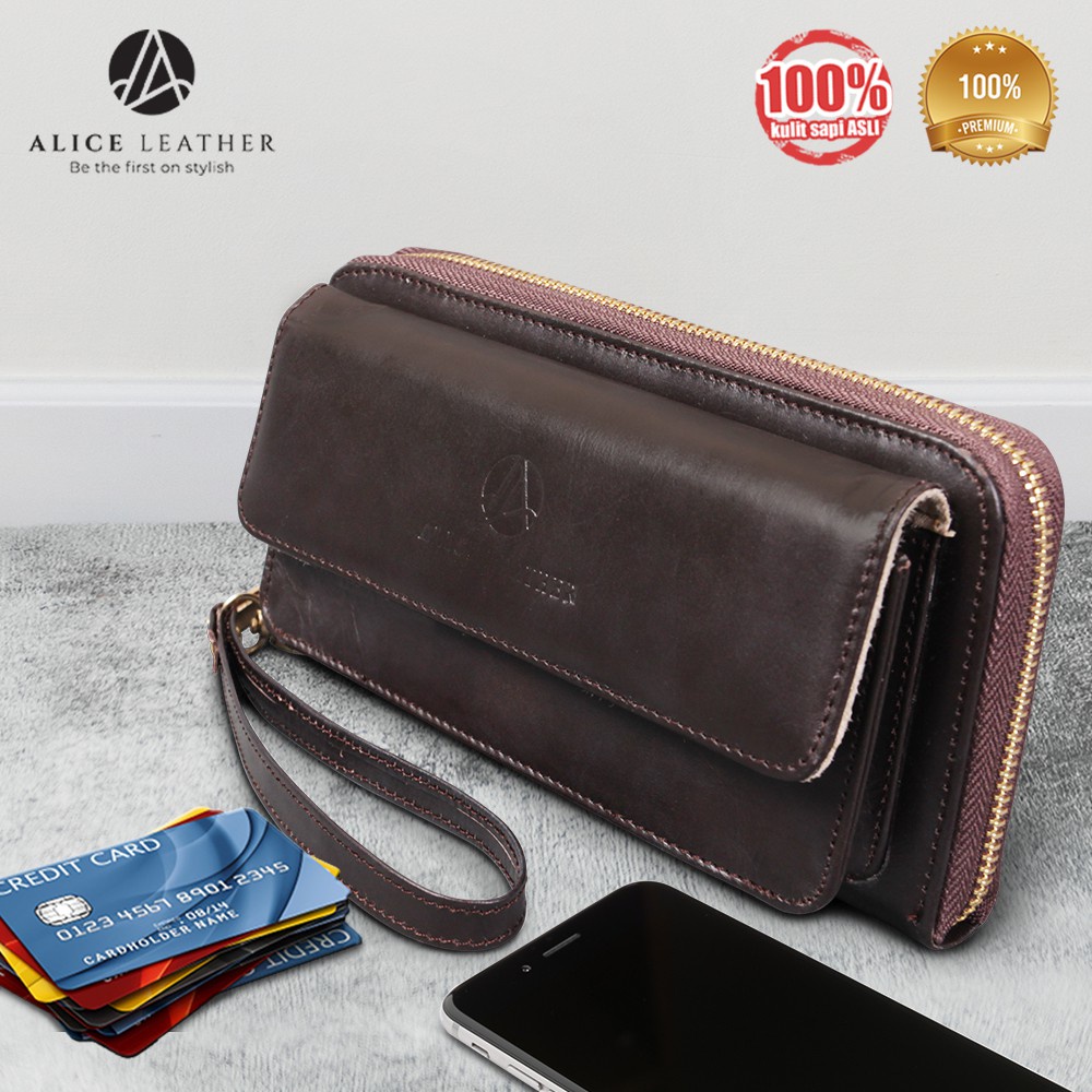 Dompet Wanita Bahan Kulit Sapi Asli PREMIUM/Dompet Cewek Panjang KODE AD04 KUALITAS PREMIUM