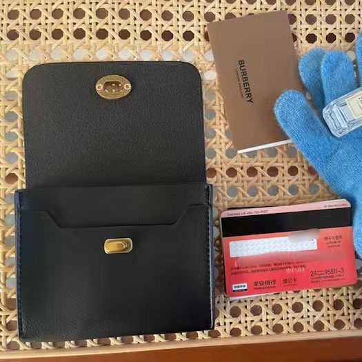 Dompet koin retro buatan sendiri buatan Sera Korea yang baru dan indah Tempat kartu hitam kompak yang chic, tas ID SIM kulit lembut