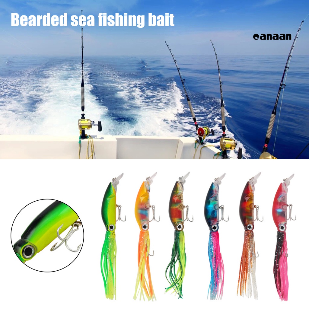 Cnn-18cm/17.6g Squid Lure Mengambang Vivid ABS Kekuatan Tinggi Bicyclic Fishing Lure Untuk Air Asin