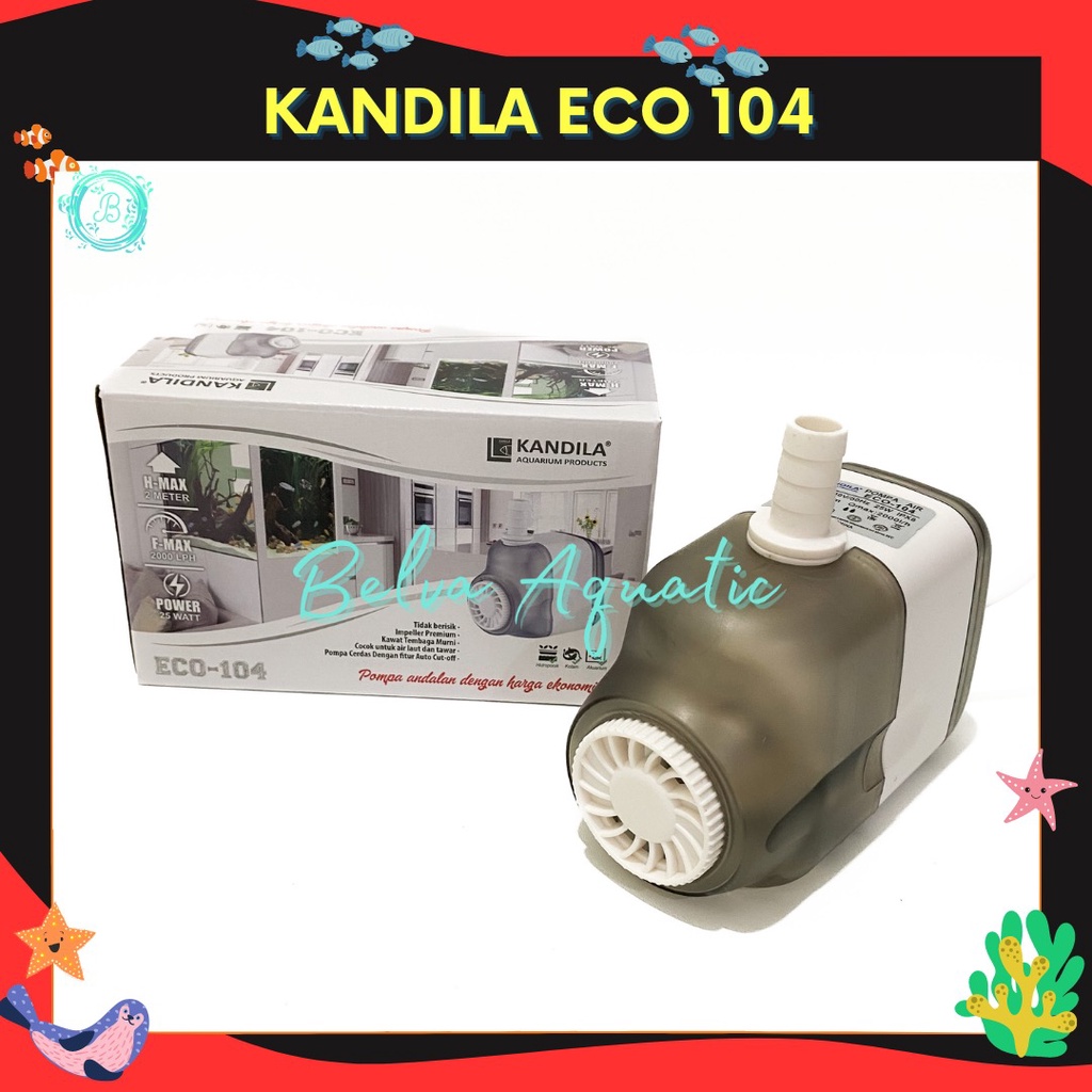 Kandila ECO 104 Pompa Air Aquarium Kolam Hidroponik Pompa Air Ekonomis