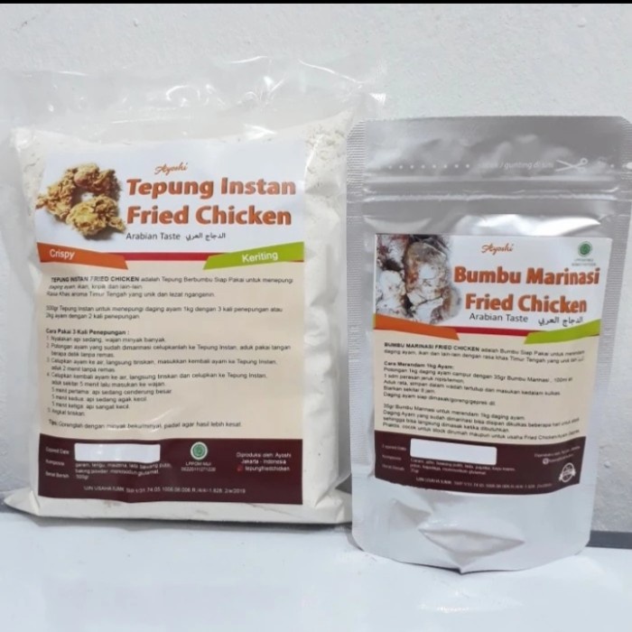 

COD- Paket Tepung Instan Fried Chicken Arabian Taste + Bumbu Marinasi