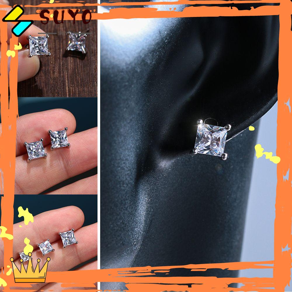 Suyo Anting Baru Wanita Pria Perhiasan Hadiah Persegi