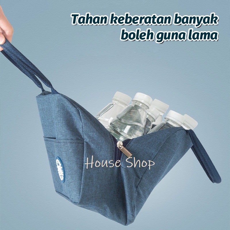 HS-0209-Tas Bekal lunch Bag Premium Serba Guna- Cooler Bag Tempat Makanan  Bahan 2 Lapis-Tas Travel Tempat Bekal Lunch